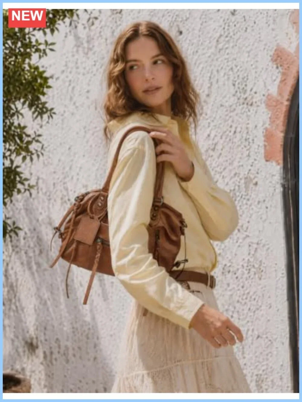 Vegan Leather Hobo Tote Bag Mini Crossbody Shoulder Handbag with Strap